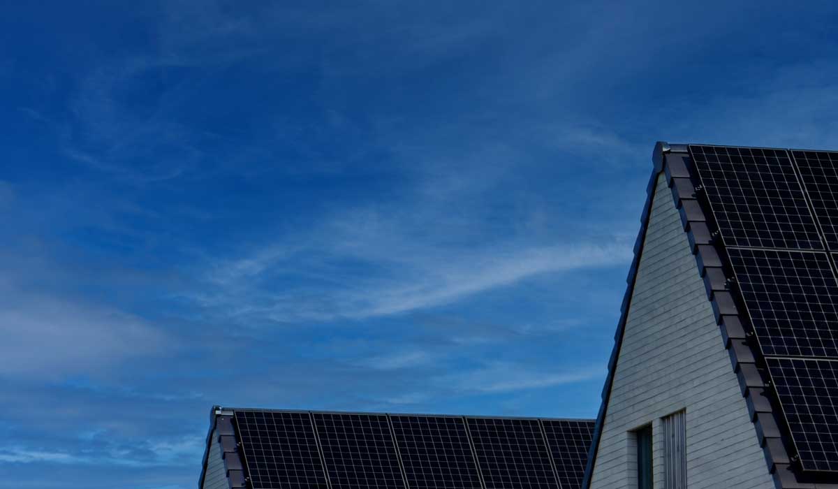 Gable roof solar installation on a residential home