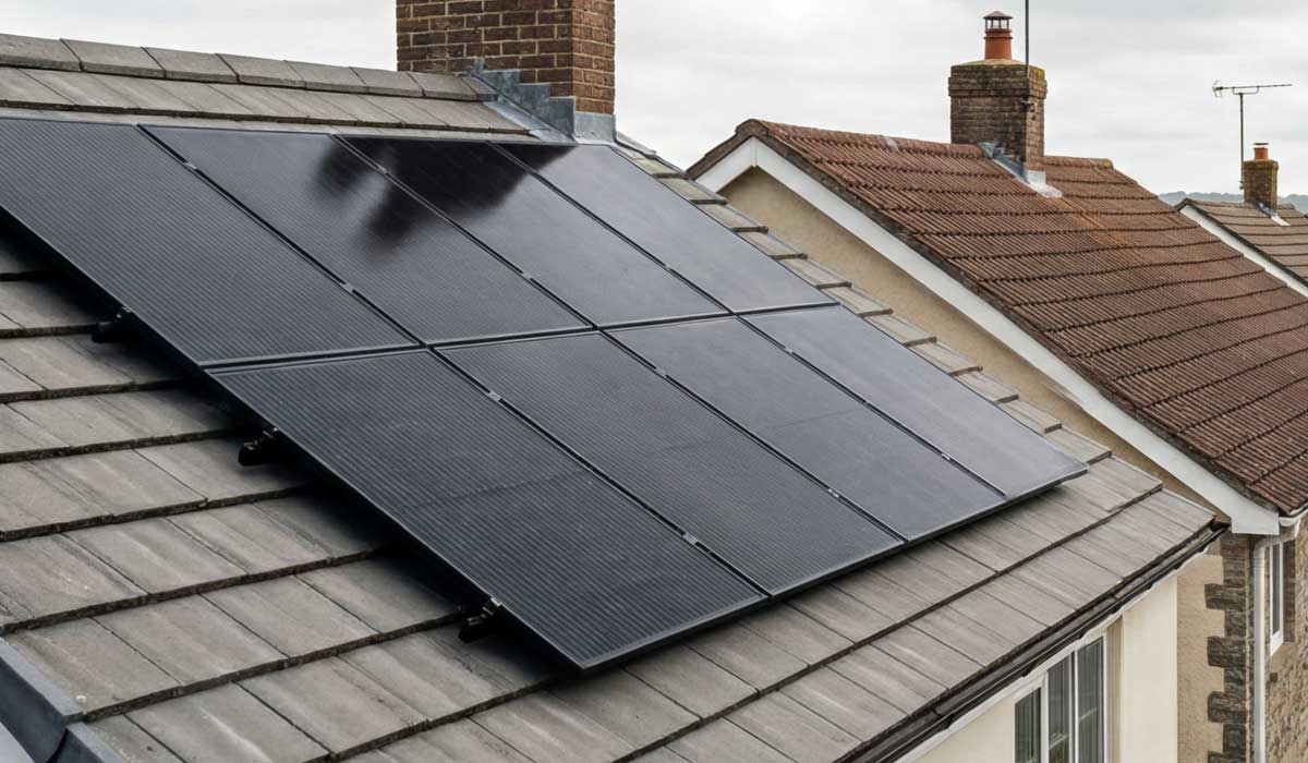 Roof installation scene for less hassle call to action